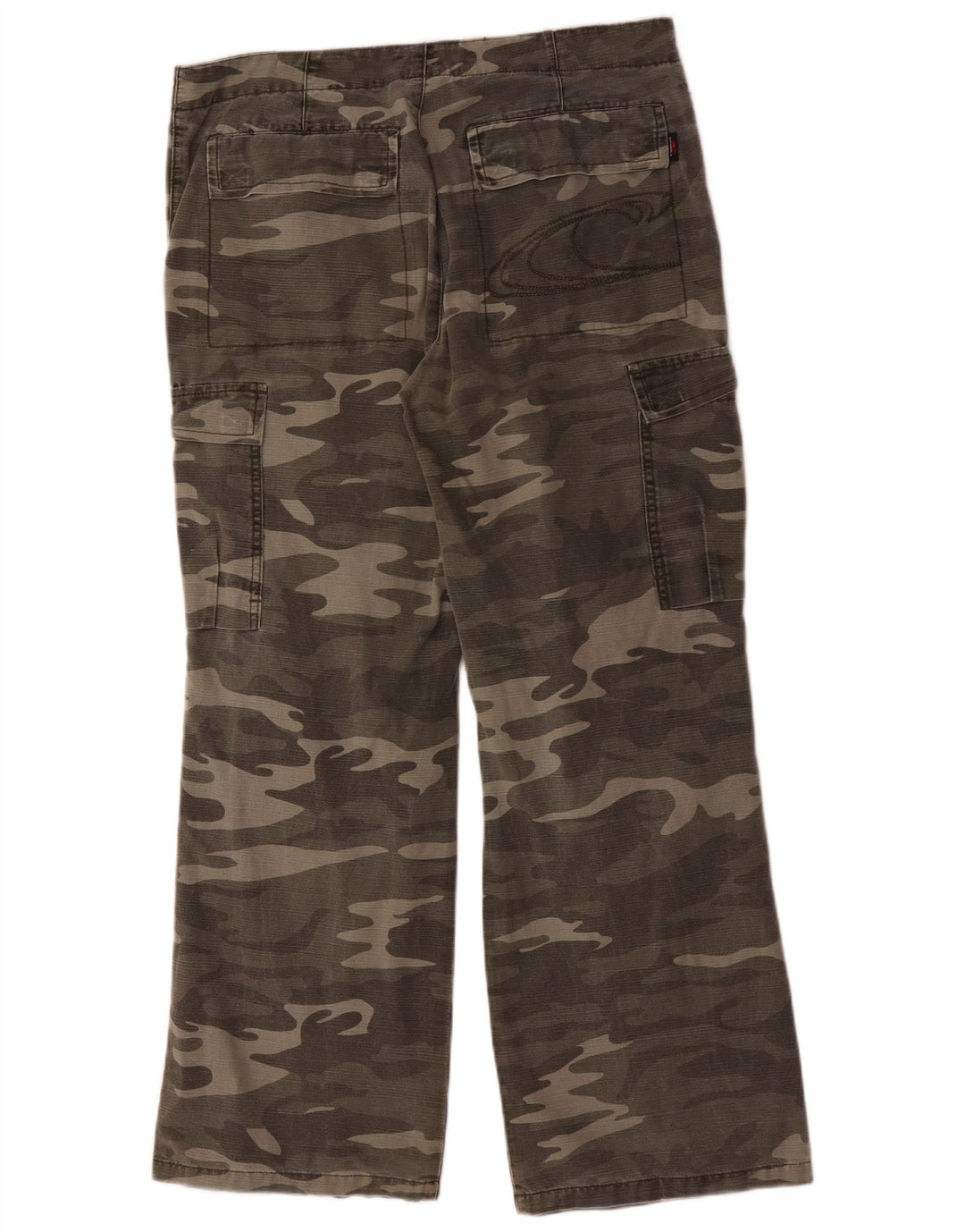 Calça cargo masculina O'NEILL reta grande W36 L29 algodão camuflado cáqui