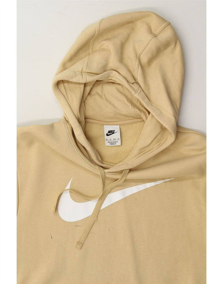 NIKE Mens Graphic Hoodie Jumper XS Beige Cotton Vintage Nike and Second-Hand Nike from Messina Hembry 