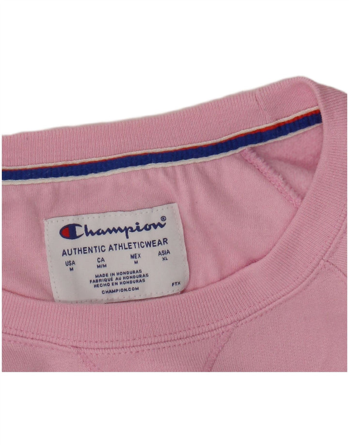 Champion feminino moletom jumper UK 14 médio rosa
