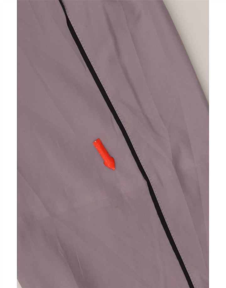 Adidas Womens Tracksuit Top Jacket UK 14 Grande Roxo Colorblock Poliéster