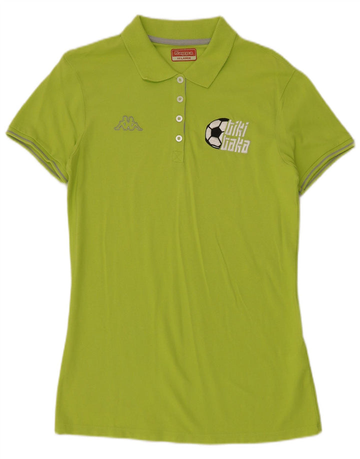 Camisa polo feminina KAPPA UK 20 2XL algodão verde