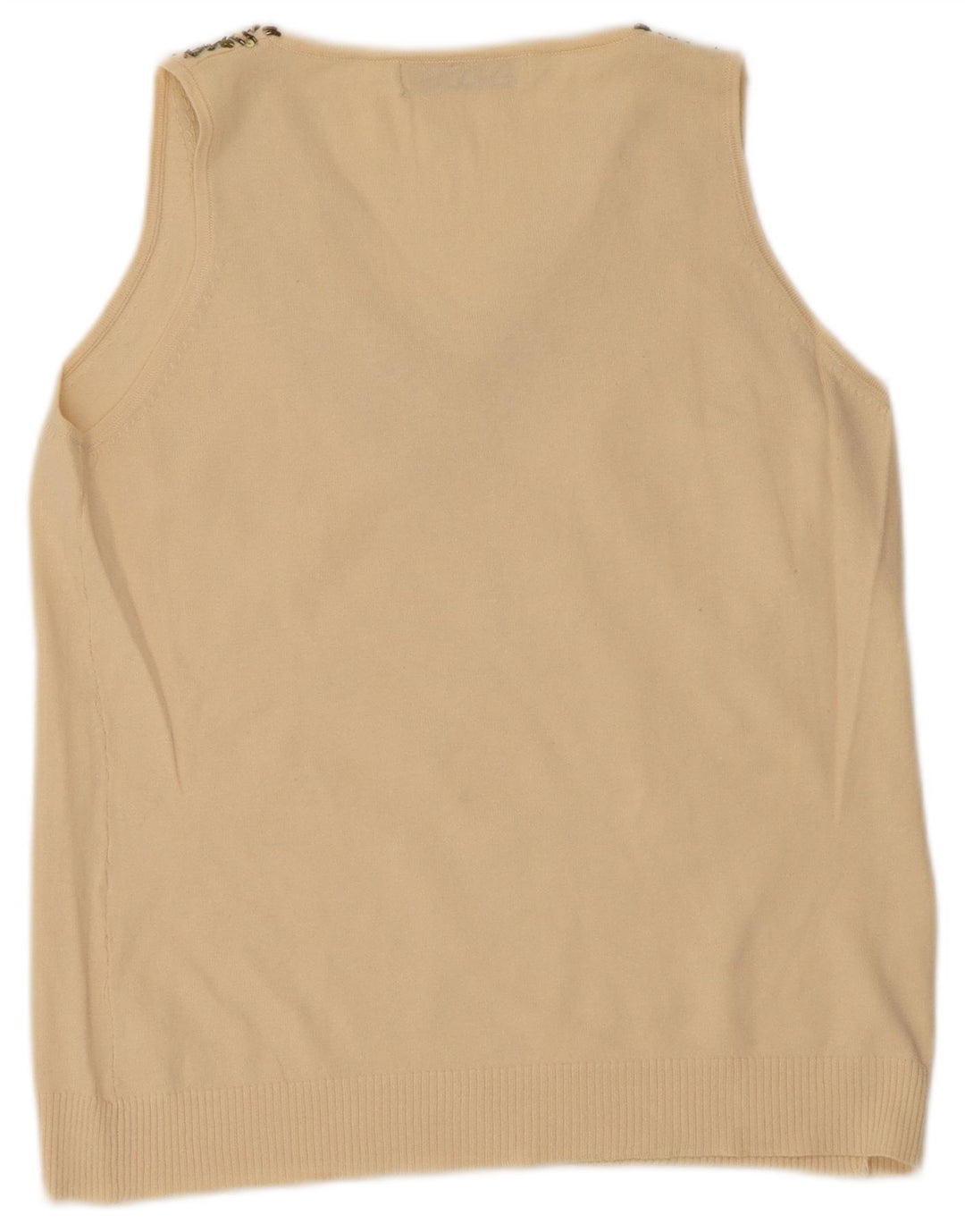 Zara Womens Vest Top UK 14 Grande Rami Bege