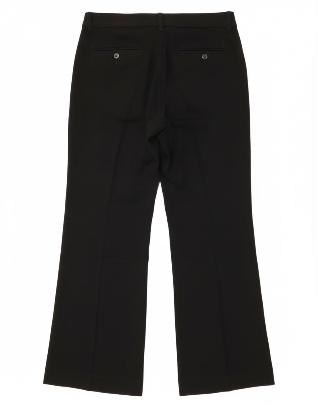 Calça feminina Bootcut Suit UK 8 pequena W30 L31 poliéster preto