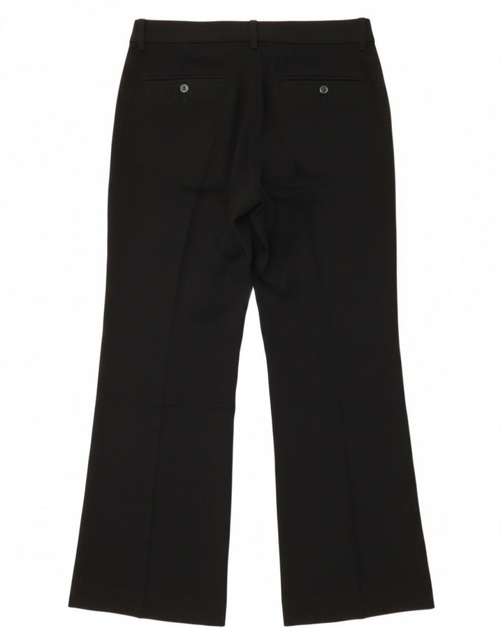 Calça feminina Bootcut Suit UK 8 pequena W30 L31 poliéster preto