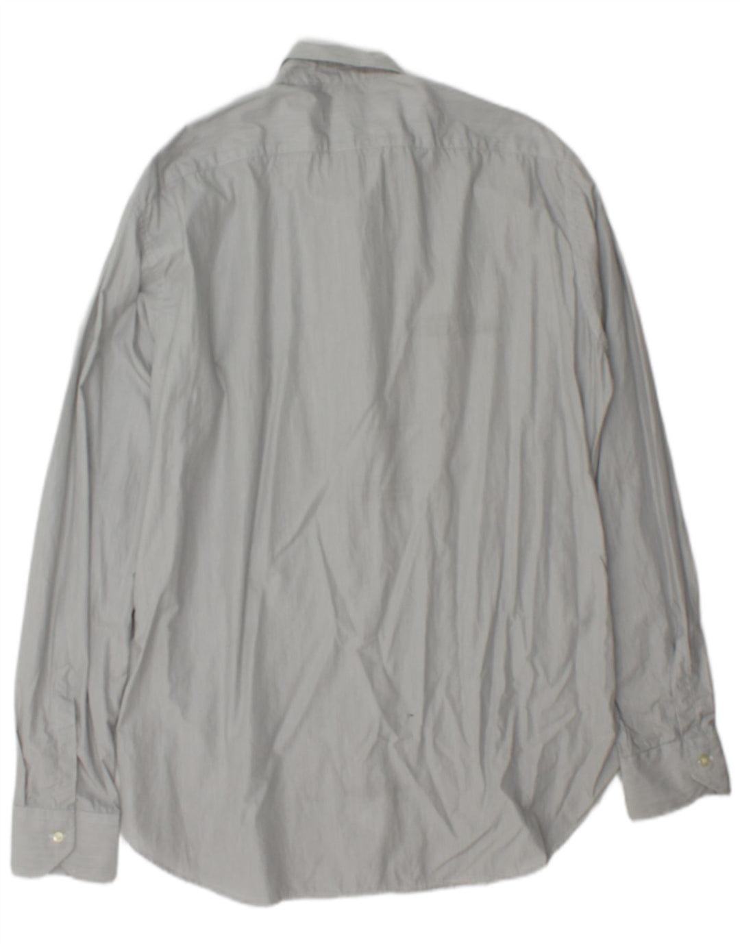 Camisa masculina Etro tamanho 43 XL algodão listrado cinza