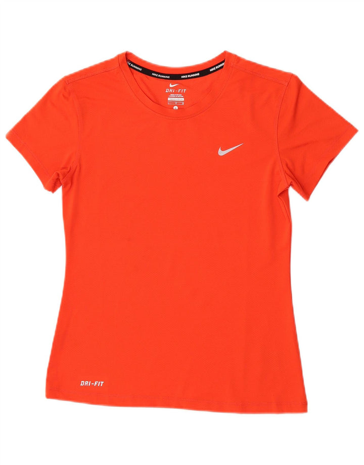 Camiseta Nike Feminina Dri Fit Graphic Top UK 14 Grande Laranja Poliéster