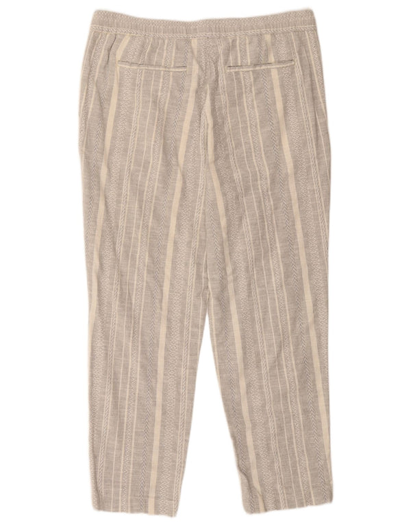 Zara Calça Chino Masculina Cônica XL W34 L27 Algodão Listrado Cinza