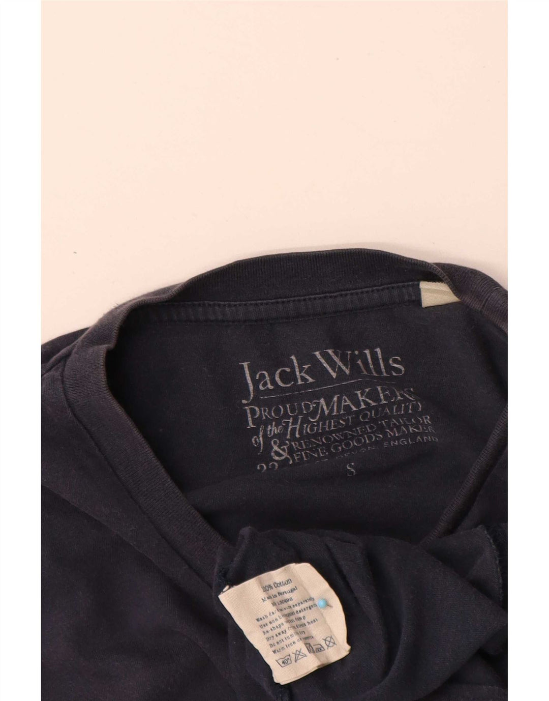 Camiseta masculina Jack Wills pequena azul marinho