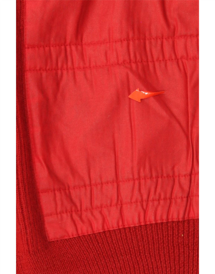 Suéter masculino VINTAGE com gola redonda IT 52 grande lã colorida vermelha
