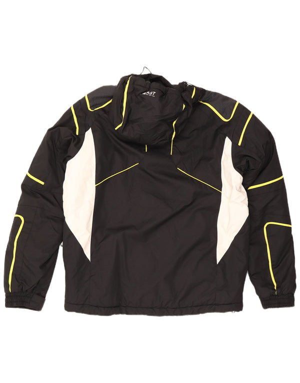 Jaqueta de esqui masculina com capuz AST UK 44 2XL poliamida preta Colourblock