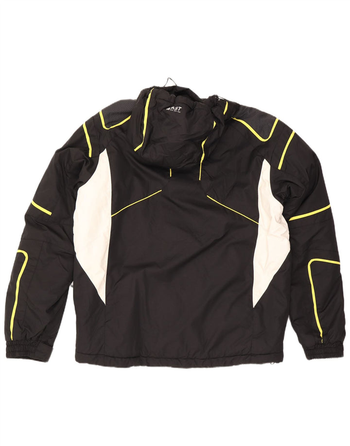 Jaqueta de esqui masculina com capuz AST UK 44 2XL poliamida preta Colourblock
