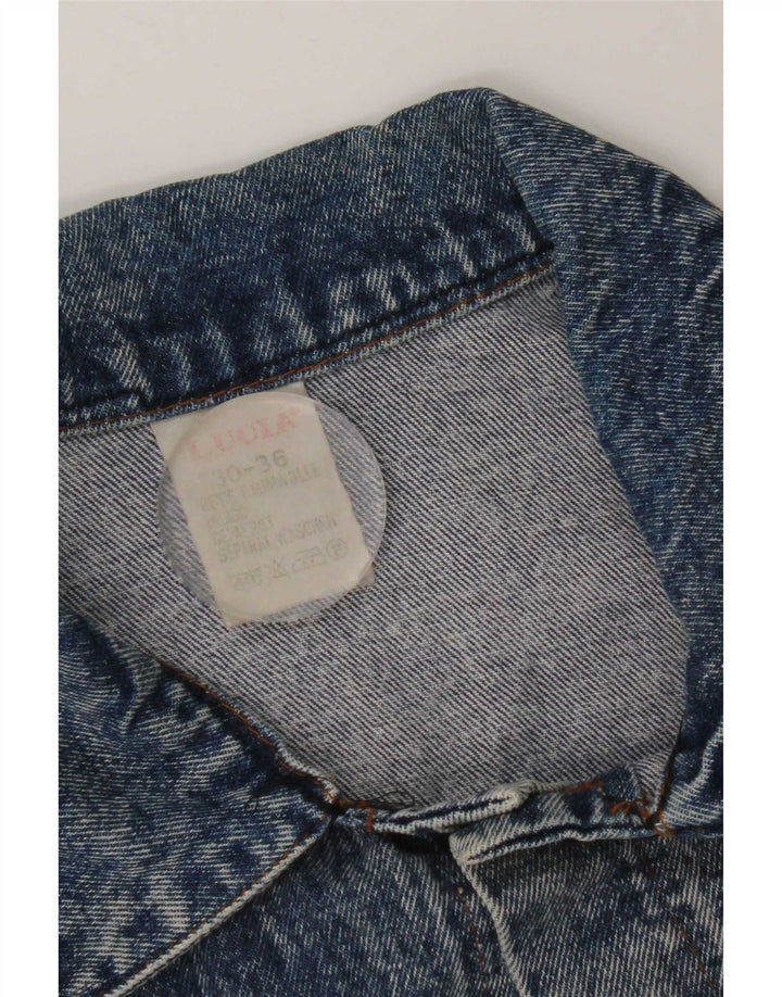 Jaqueta jeans masculina Lucia Graphic UK 36 algodão azul pequeno