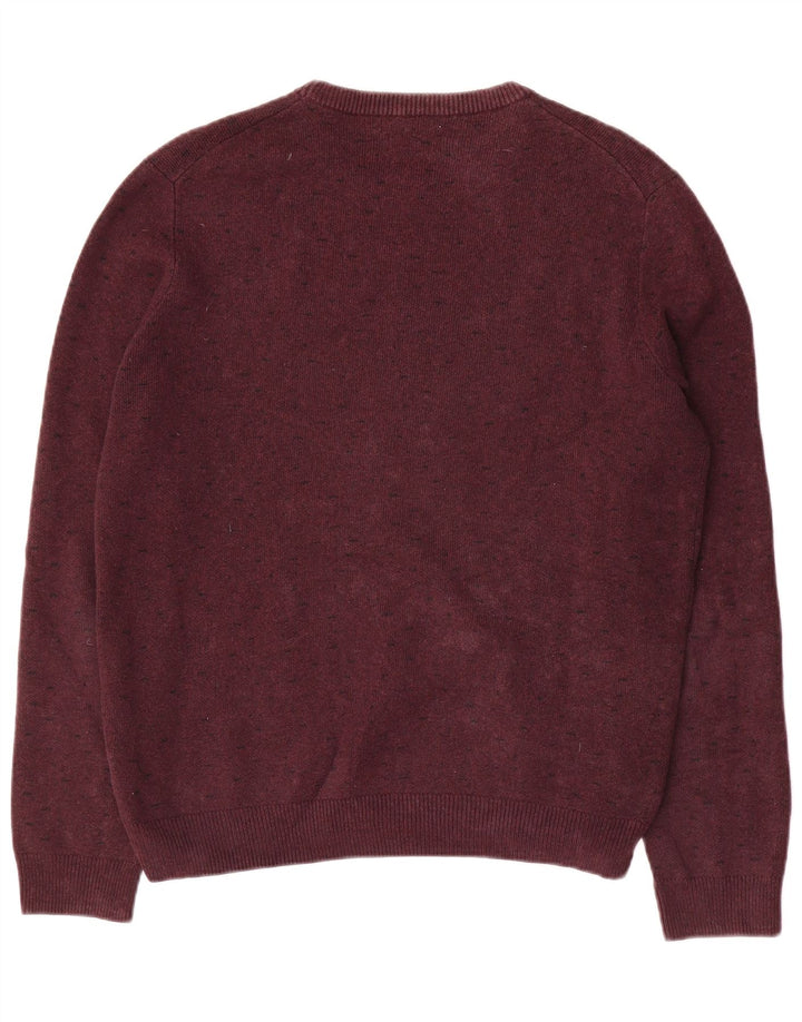 Suéter masculino Farah com gola redonda e algodão marrom médio
