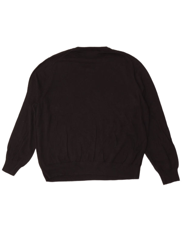 Suéter masculino Marks & Spencer com gola redonda 3XL algodão preto