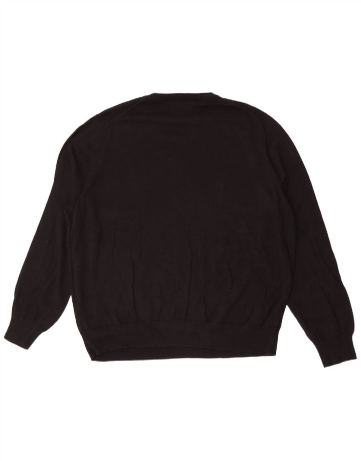 Suéter masculino Marks & Spencer com gola redonda 3XL algodão preto
