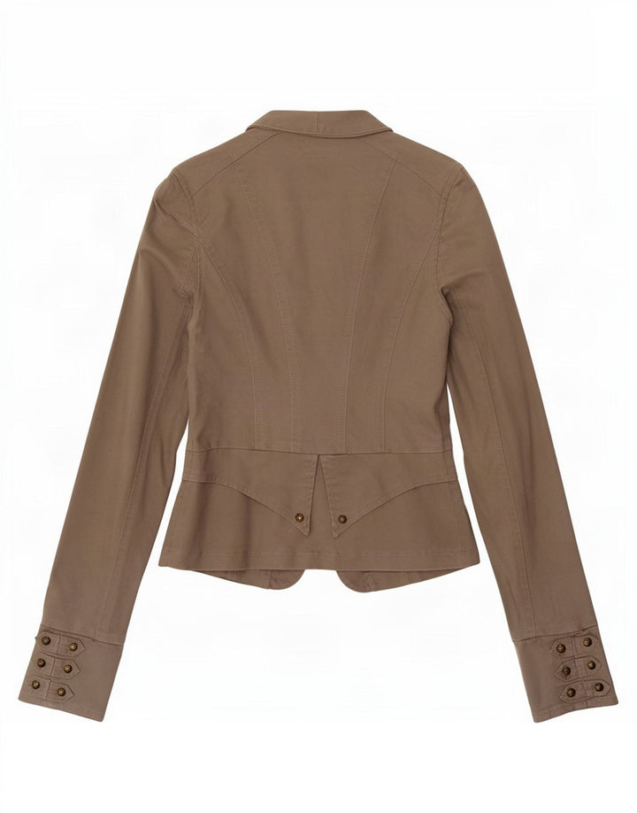 Jaqueta Blazer Feminina Jane Norman UK 6 XS Algodão Cinza