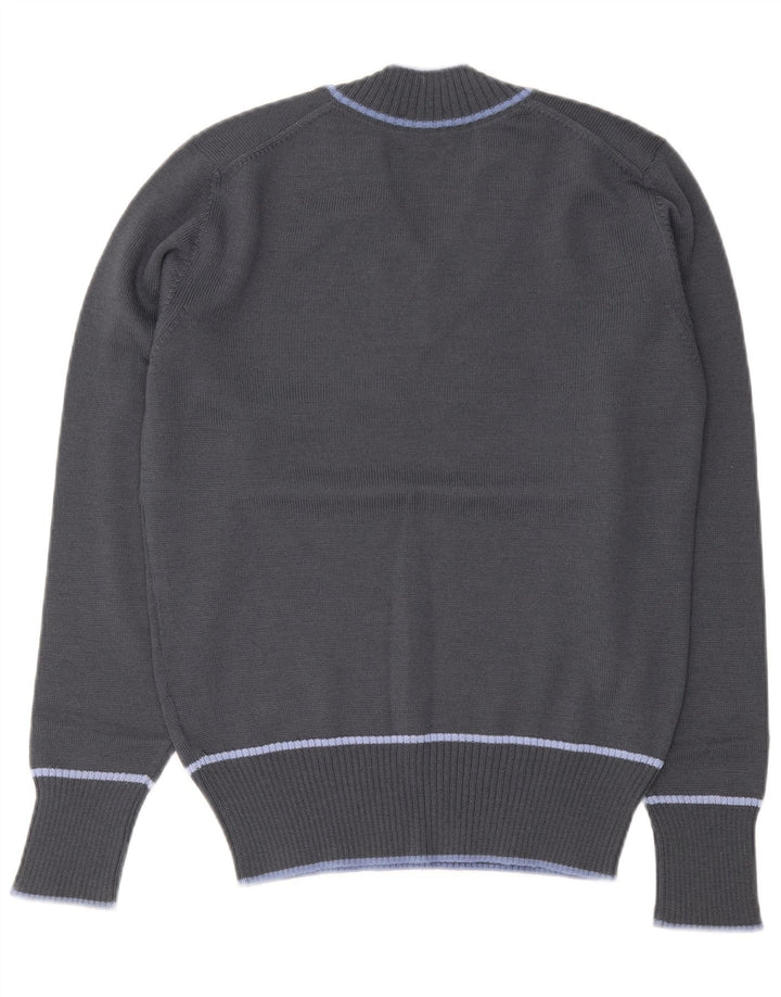 Suéter feminino Bleyle com decote em V IT 50 XL lã cinza