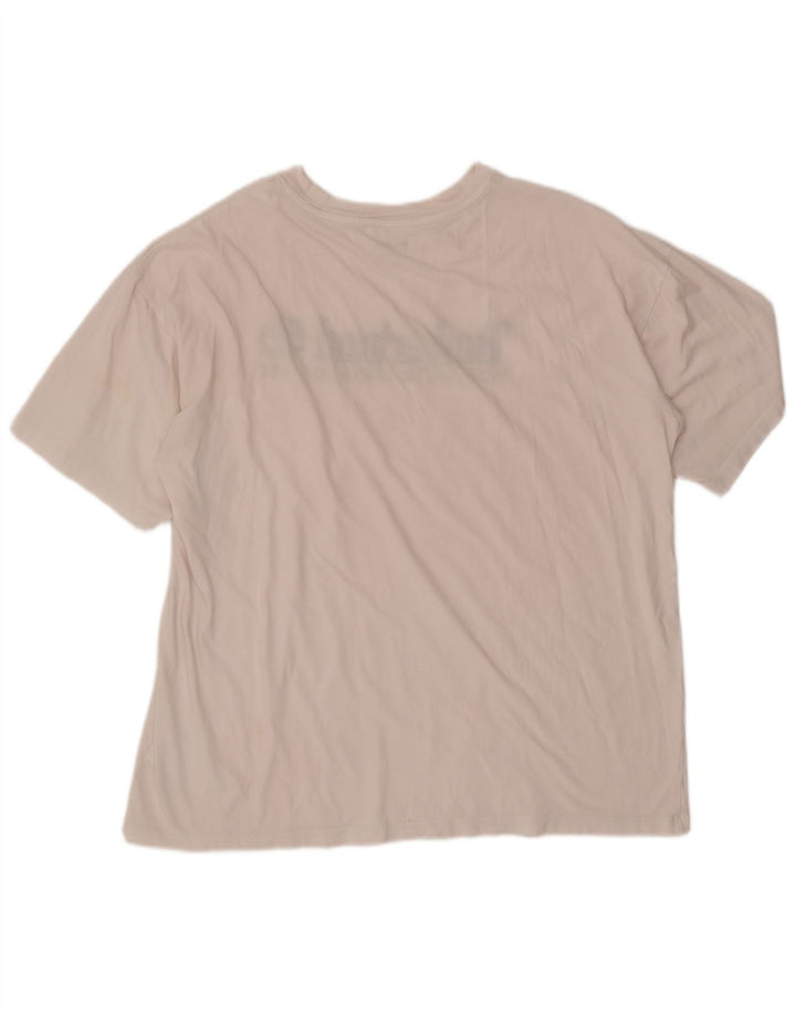 Timberland Camiseta masculina gráfica grande algodão branco