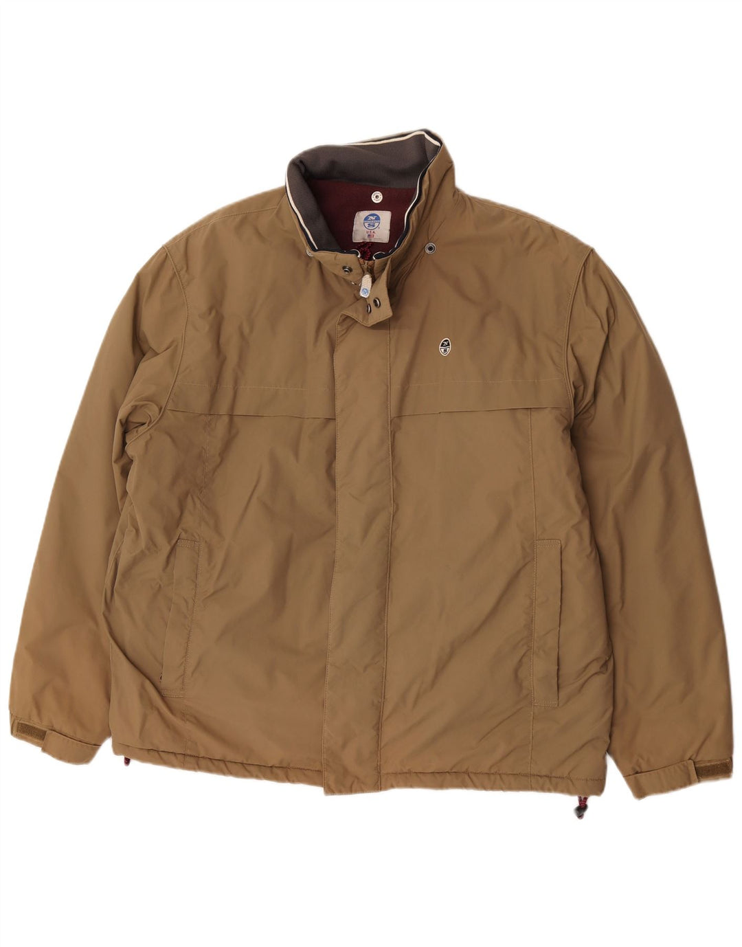 Jaqueta corta-vento masculina North Sails UK 42 XL marrom poliamida