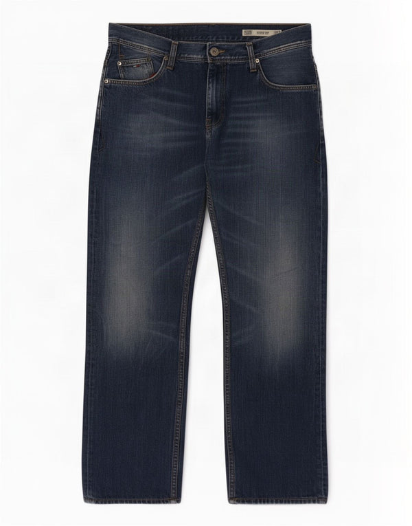 Tommy Hilfiger Masculino Ryder Zip Regular Straight Jeans W36 L32 Azul