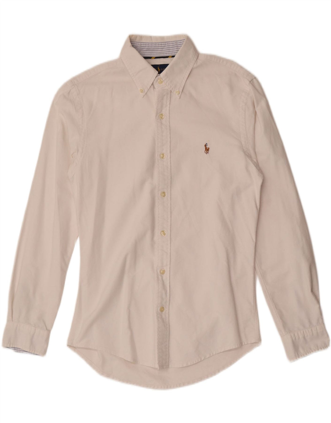 Ralph Lauren Mens Camisa Slim Fit Médio Branco