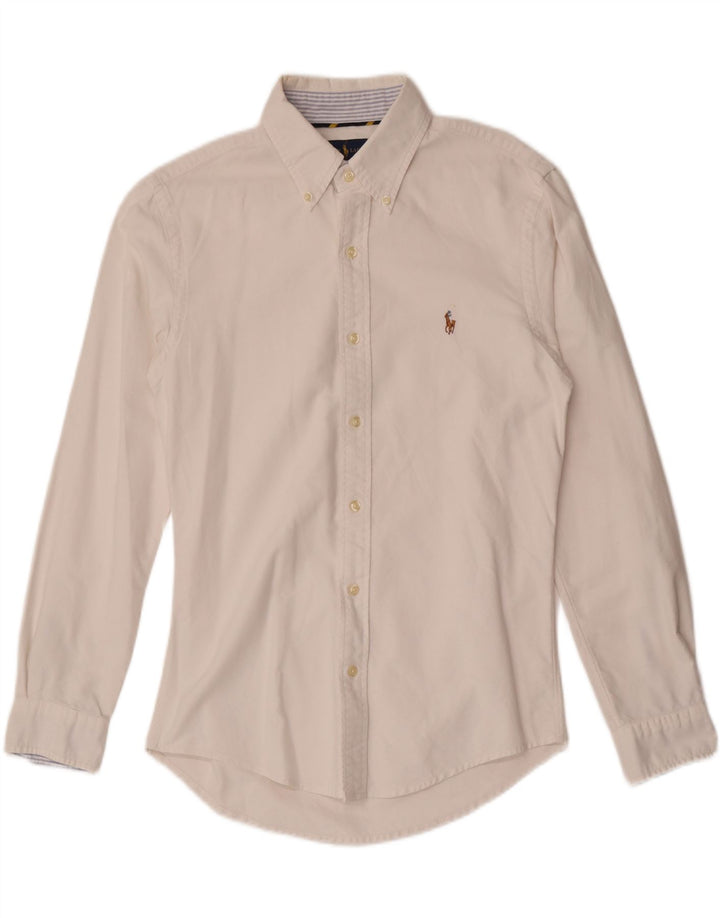 Ralph Lauren Mens Camisa Slim Fit Médio Branco