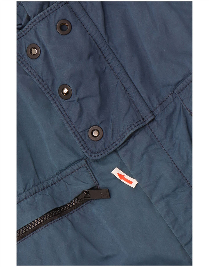 Jaqueta utilitária masculina Hugo Boss EU 54 2XL azul poliamida