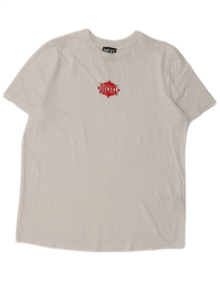 Camiseta Diesel Boys Graphic Top 13-14 Anos Grande Branco