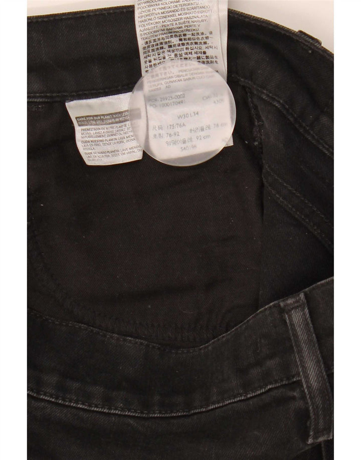 Jeans feminino Levi's Line 8 Slim W30 L34 algodão preto
