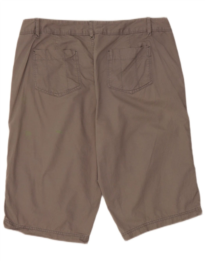 Shorts Chino Feminino Eddie Bauer US 12 Grande W34 Algodão Cinza
