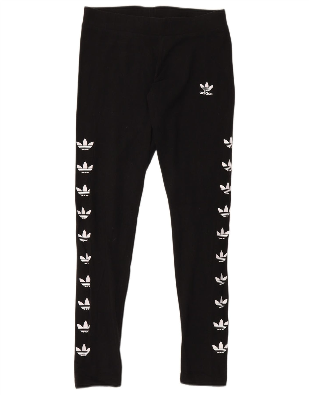 Leggings Adidas Femininas Gráficas UK 12 Médio Algodão Preto
