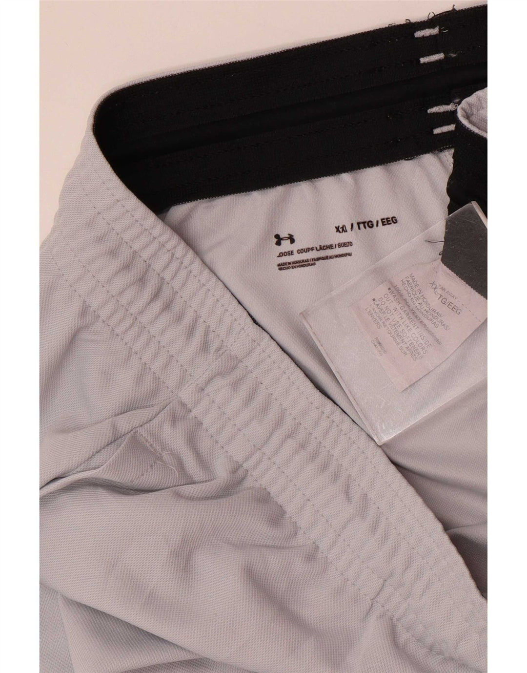 Shorts esportivos gráficos masculinos Under Armour 2XL poliéster cinza