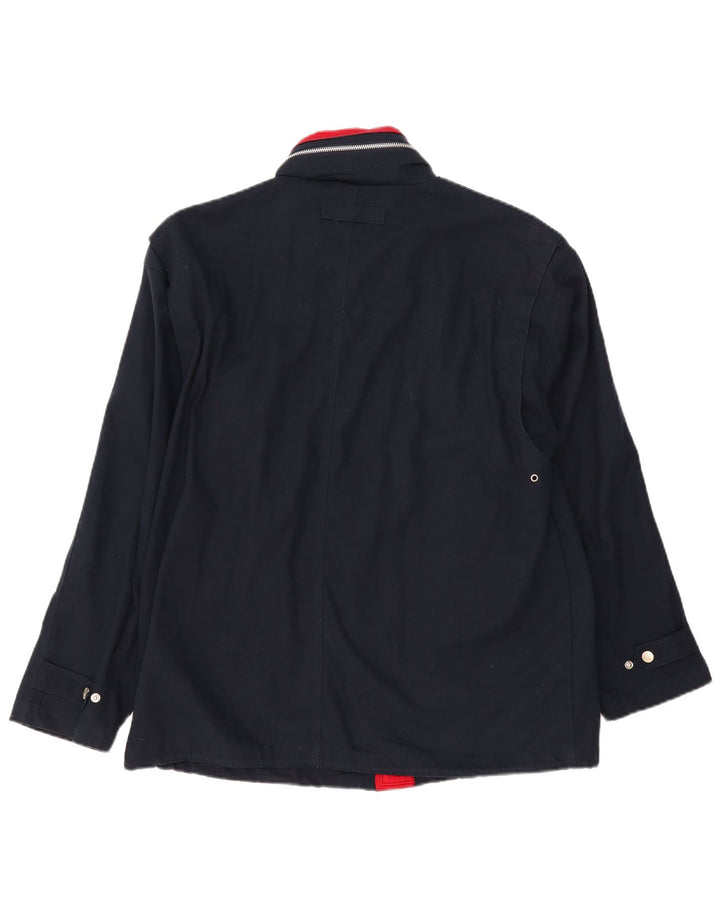 Jaqueta utilitária masculina com capuz OXER UK 40 grande algodão azul marinho