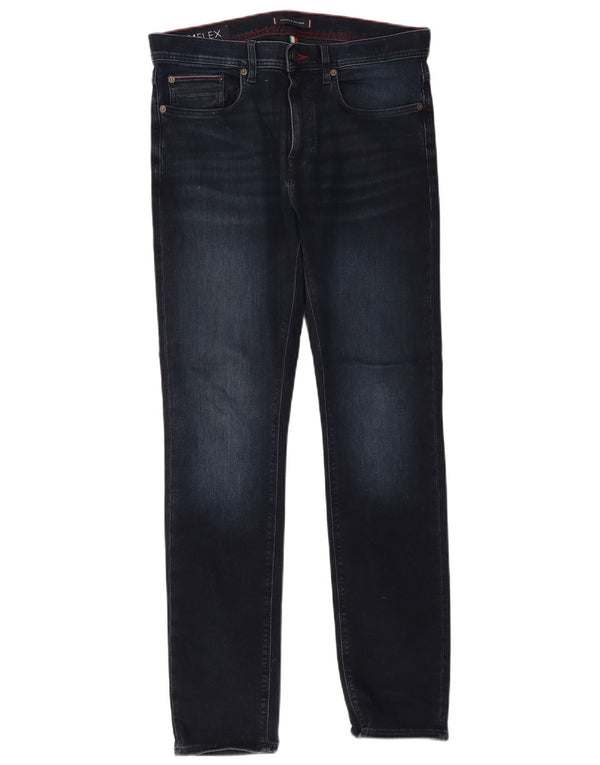 Tommy Hilfiger Masculino Bleecker Slim Jeans W32 L32 Azul Marinho Algodão