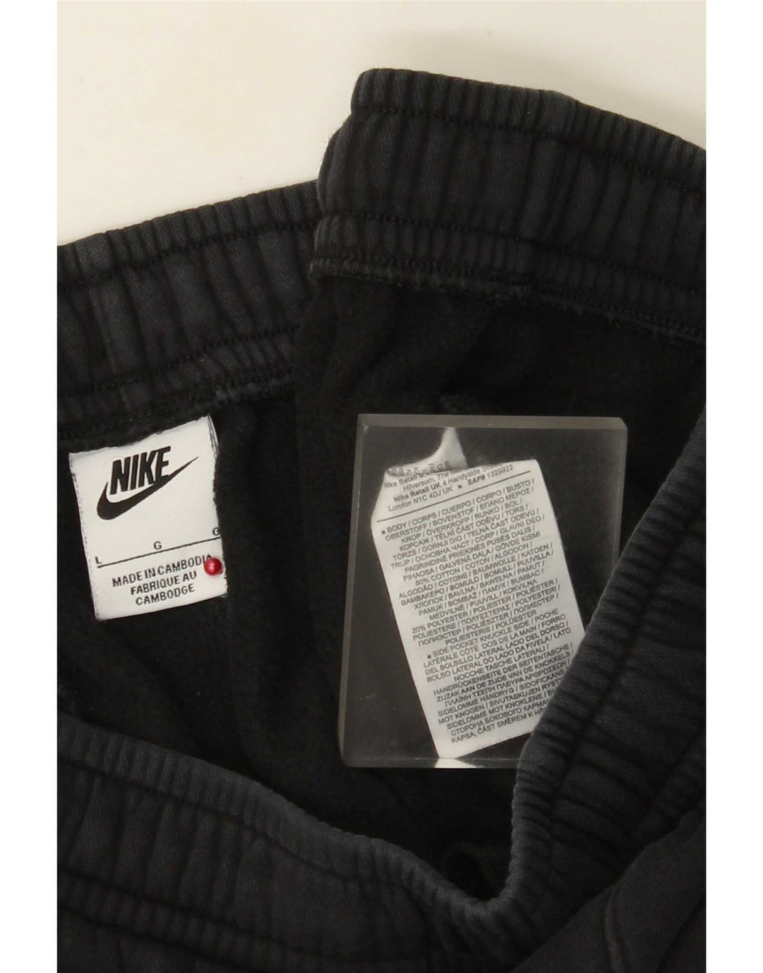 Calça esportiva feminina Nike joggers grande algodão preto