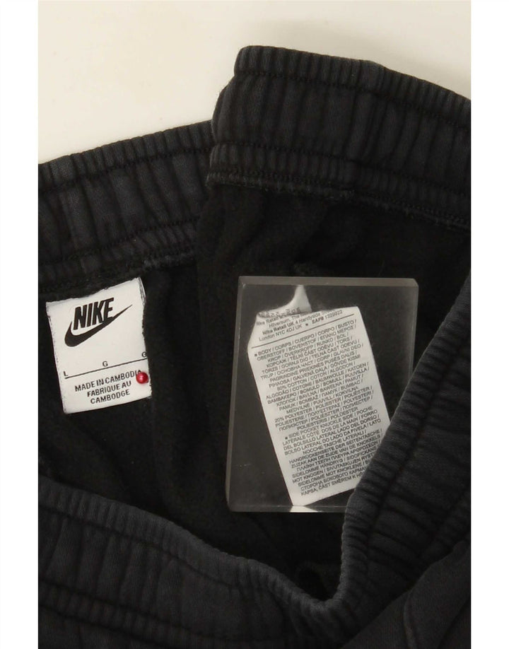 Calça esportiva feminina Nike joggers grande algodão preto