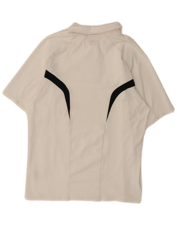 Camisa polo masculina Nike grande poliéster branco colorblock