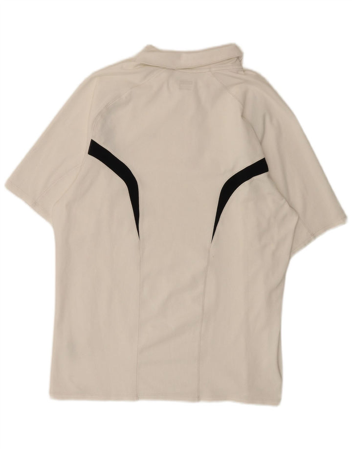 Camisa polo masculina Nike grande poliéster branco colorblock