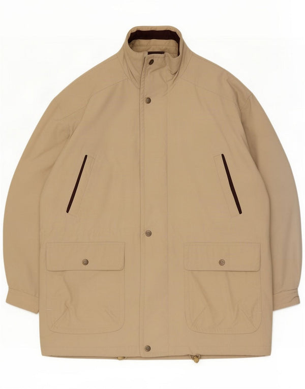Casaco corta-vento masculino vintage IT 58 4XL Poliéster bege