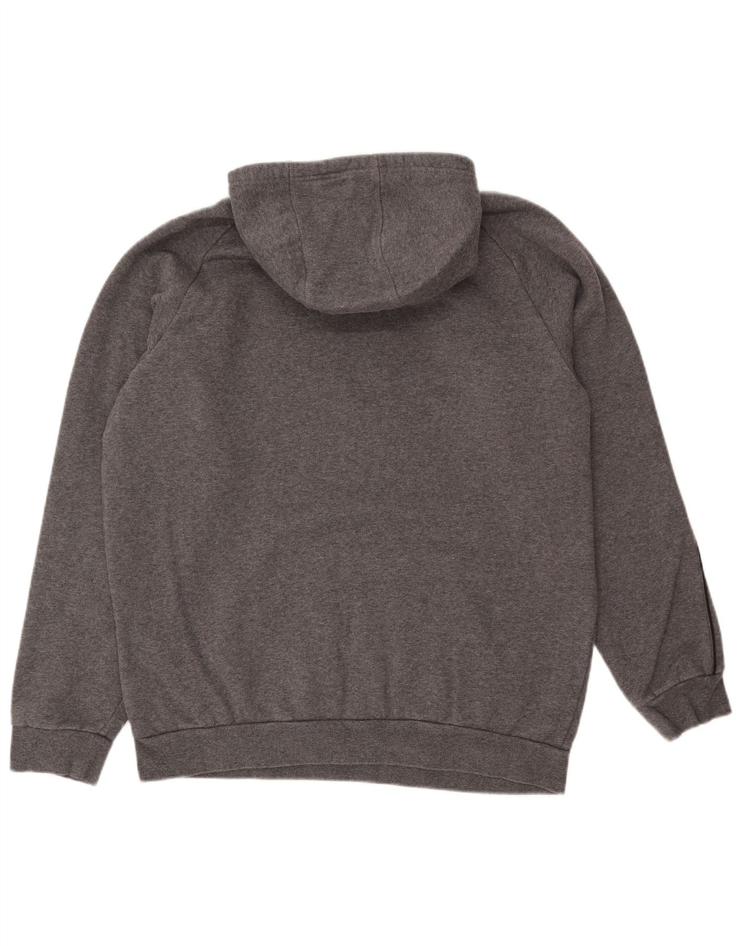 ADIDAS Mens Hoodie Jumper Grande Algodão Cinza