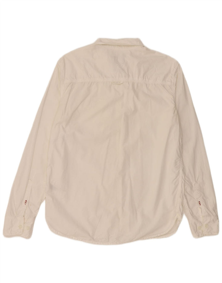 Camisa masculina Fat Face de algodão branco médio