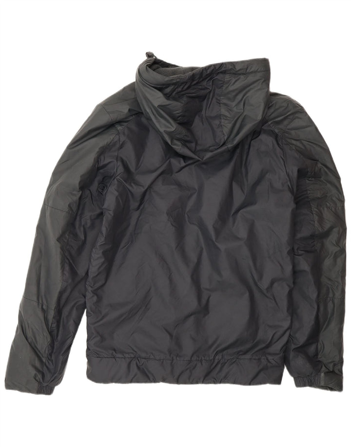 Jaqueta corta-vento masculina Nike com capuz UK 36 poliéster preto pequeno