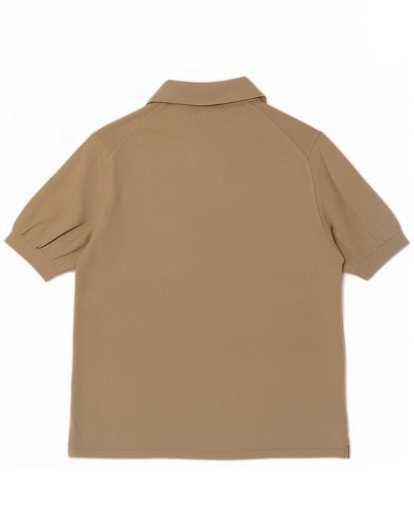 Camisa polo masculina Zara algodão bege médio
