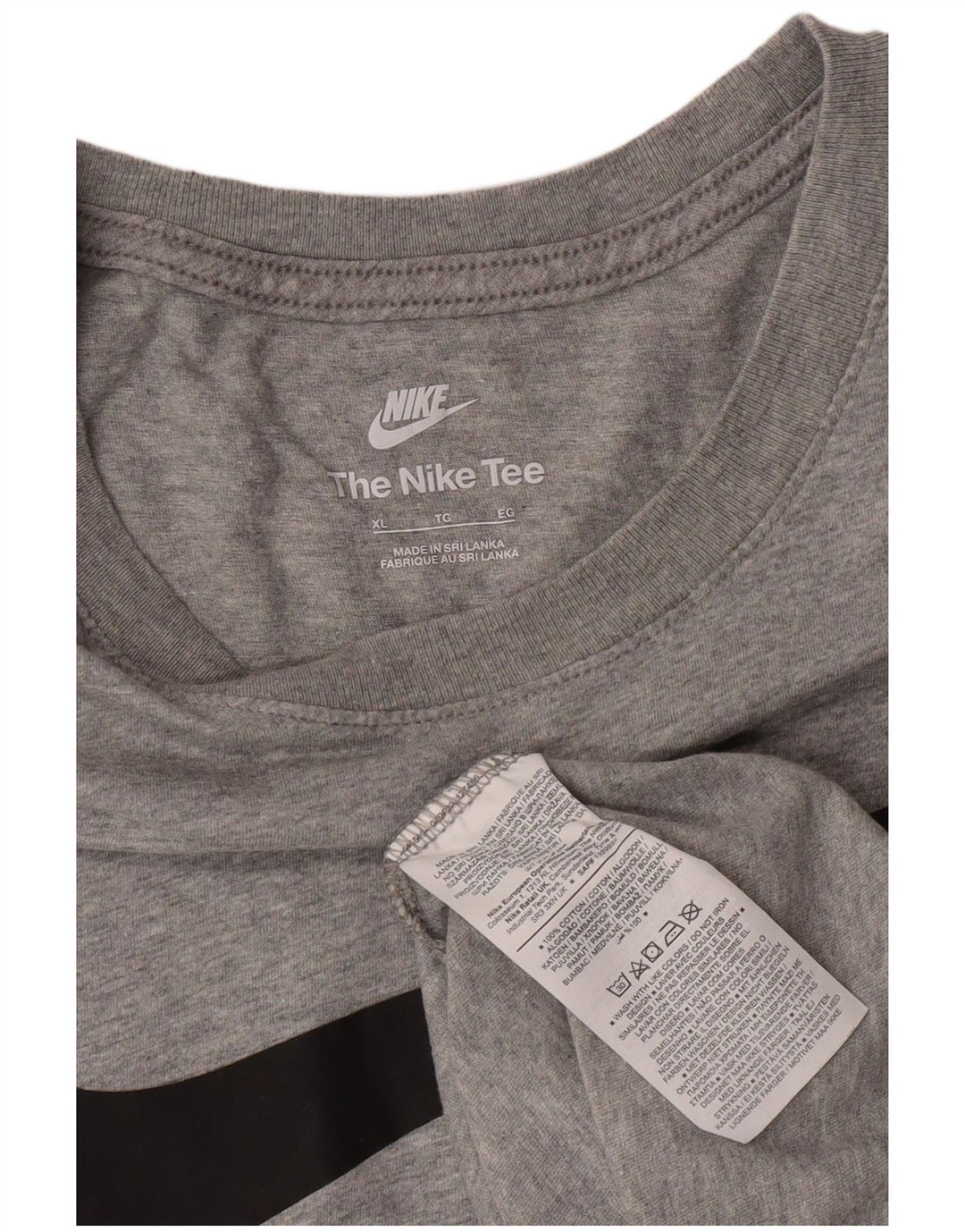 Camiseta gráfica masculina NIKE XL cinza algodão