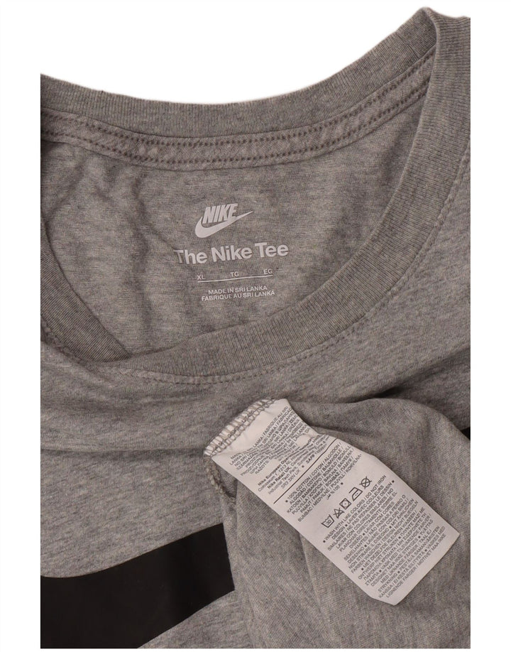 Camiseta gráfica masculina NIKE XL cinza algodão