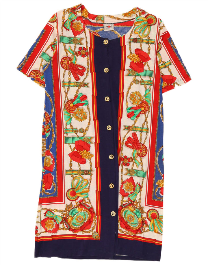 Maglificio MG vestido camisa feminino com estampa abstrata IT 50 XL multicolorido
