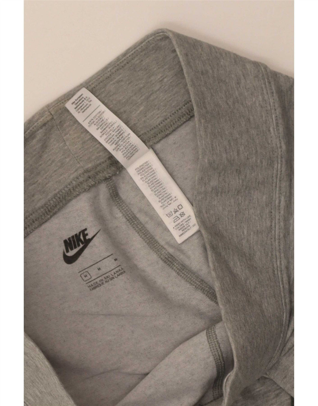 Shorts esportivos femininos Nike UK 12 algodão cinza médio