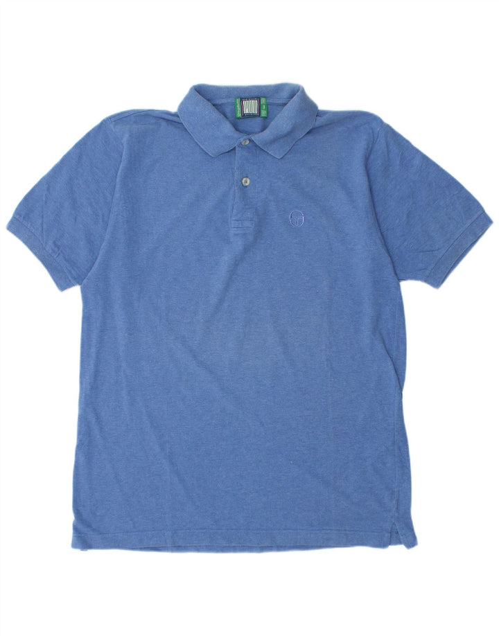 Camisa polo masculina Sergio Tacchini azul médio