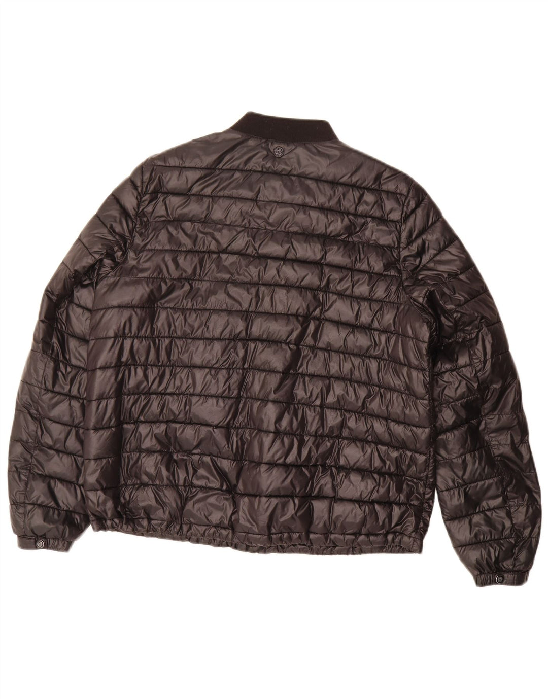 Jaqueta acolchoada feminina Massimo Dutti UK 16 grande poliéster preto