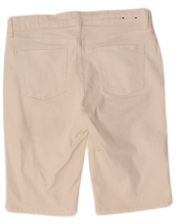 Bermuda feminina GAP com ajuste padrão e short jeans regular W28 médio branco